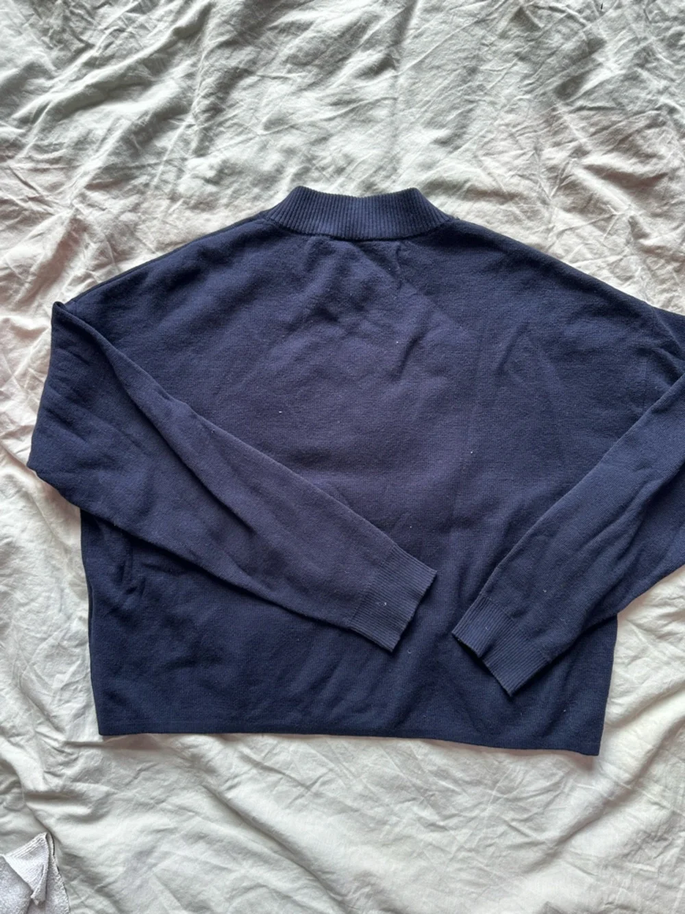 H&M Navy Sequin Cloud Cotton Sweater Crewneck M - Picture 9 of 9